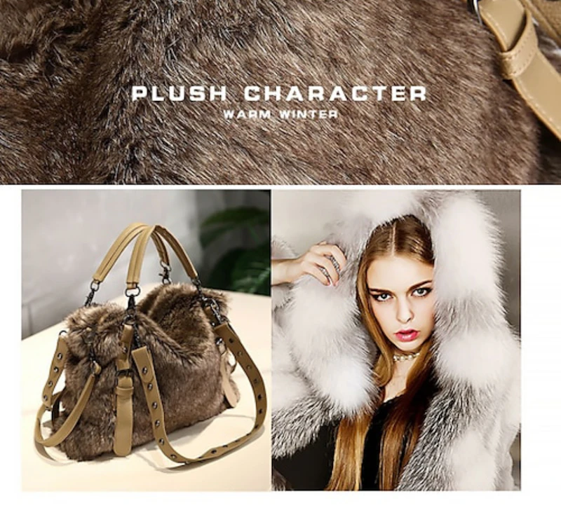 Large capacity multi carry fur bag