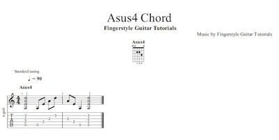 Asus4 Chord | TABS & Sheet Music