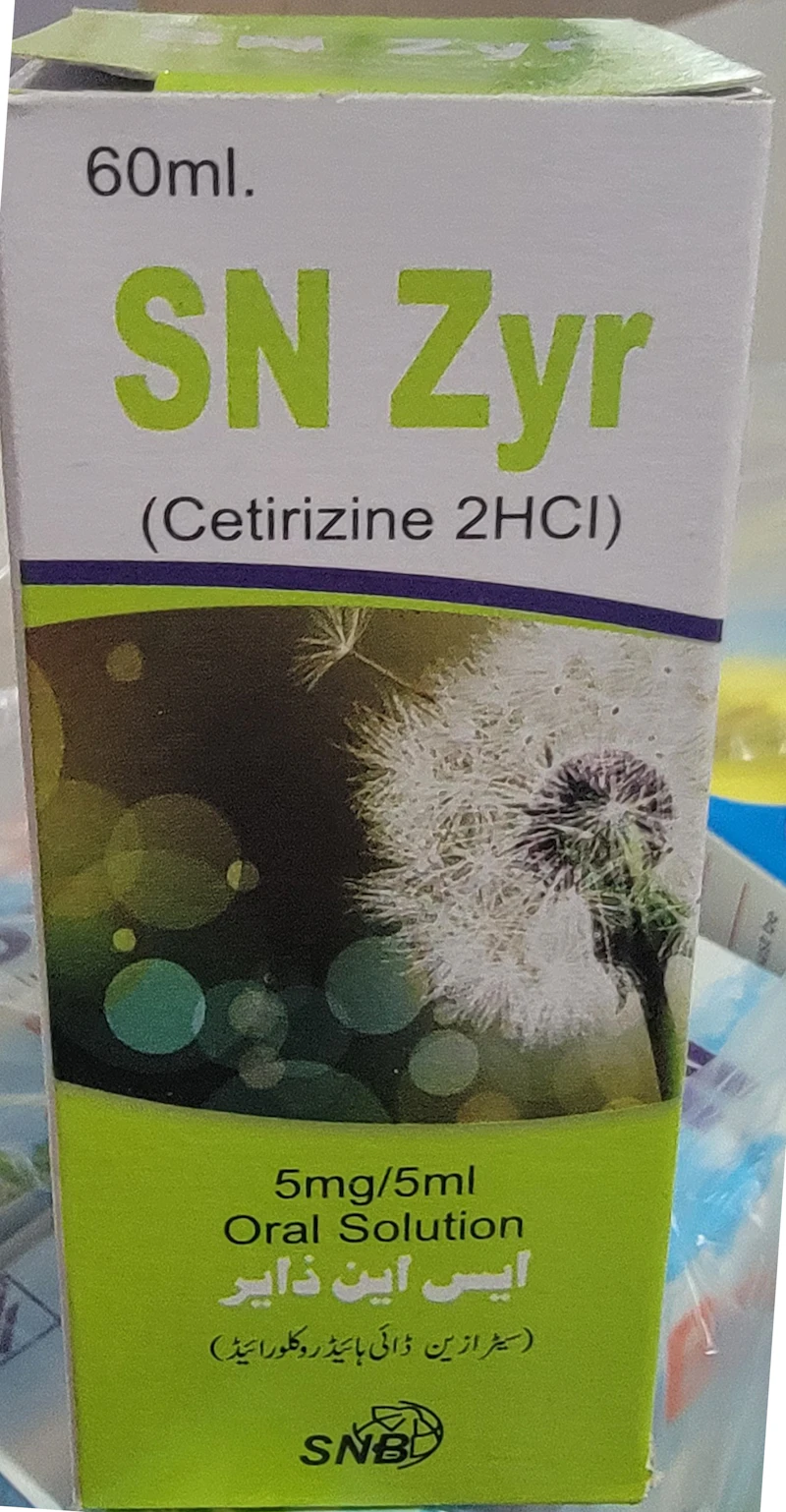 Sn zyr syrup (Cetirizine)