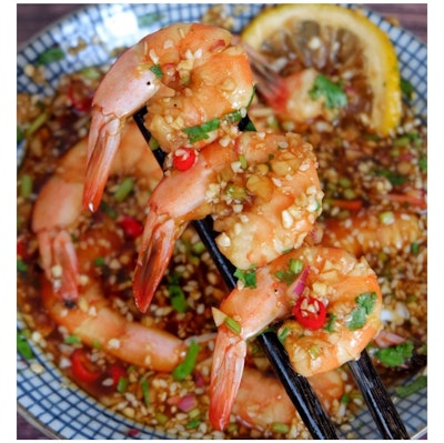 Thai Sour and Spicy Shrimp (Joey Thai food restaurant 荷蘭園二通發青檸浸蝦)