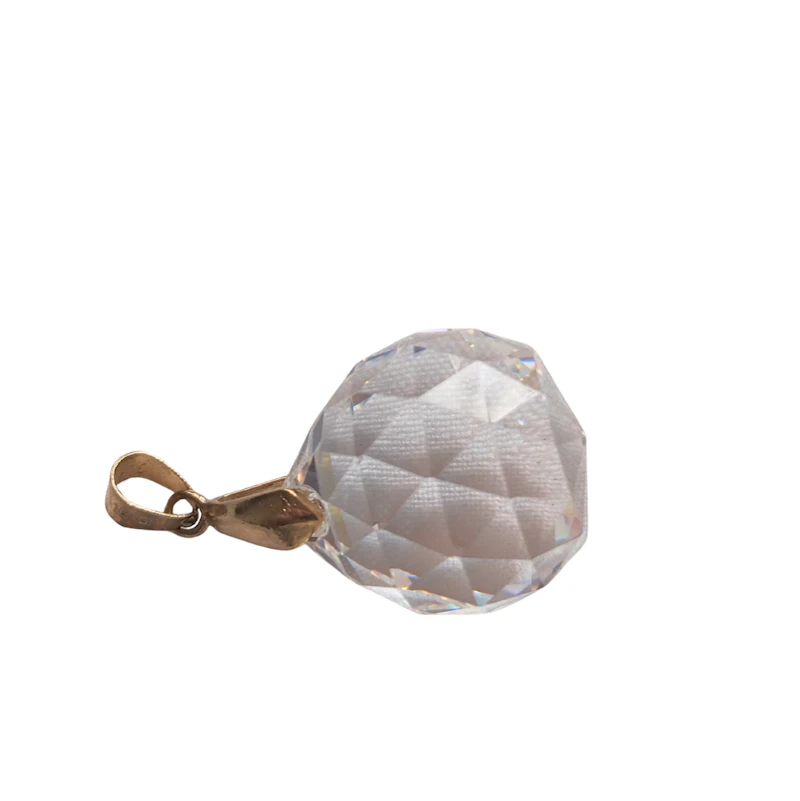 Bleikristall Kugel weiss/transparent