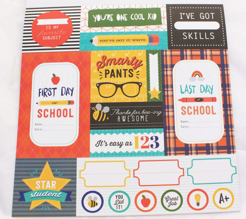 Scrapbook-Block "Schule"