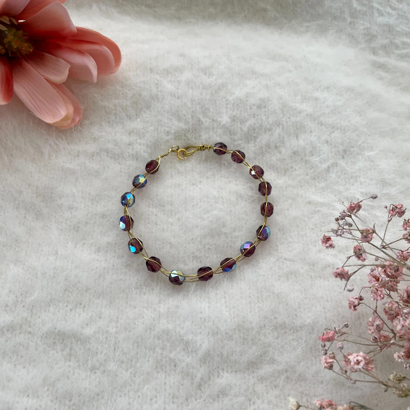 Purple Cristal Armband