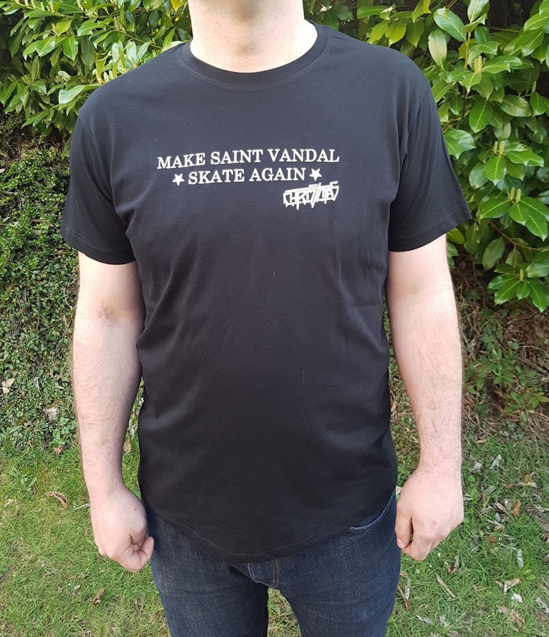 Make Saint Vandal Skate Again Shirt BLACK