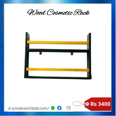 Wood cosmetic rack 