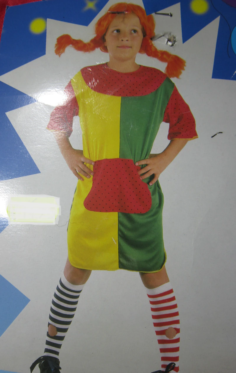 Kostüm Pippi Langstrumpf mit Socken Gr.116