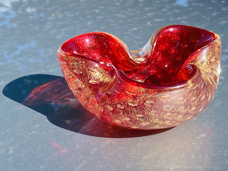1960er Murano Glas Aschenbecher, Barovier & Toso