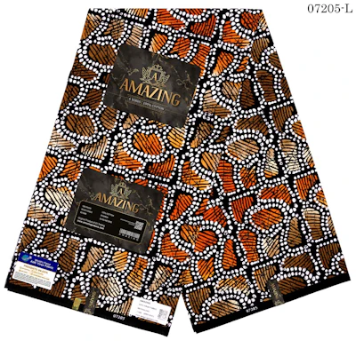 Red and black bead pattern Ankara