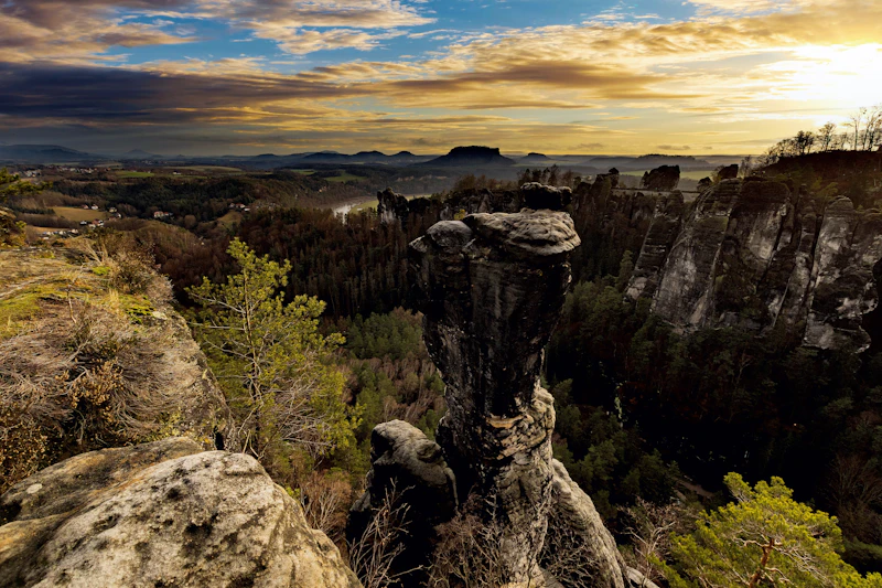 Die Wehlnadel zum Sonnenuntergang