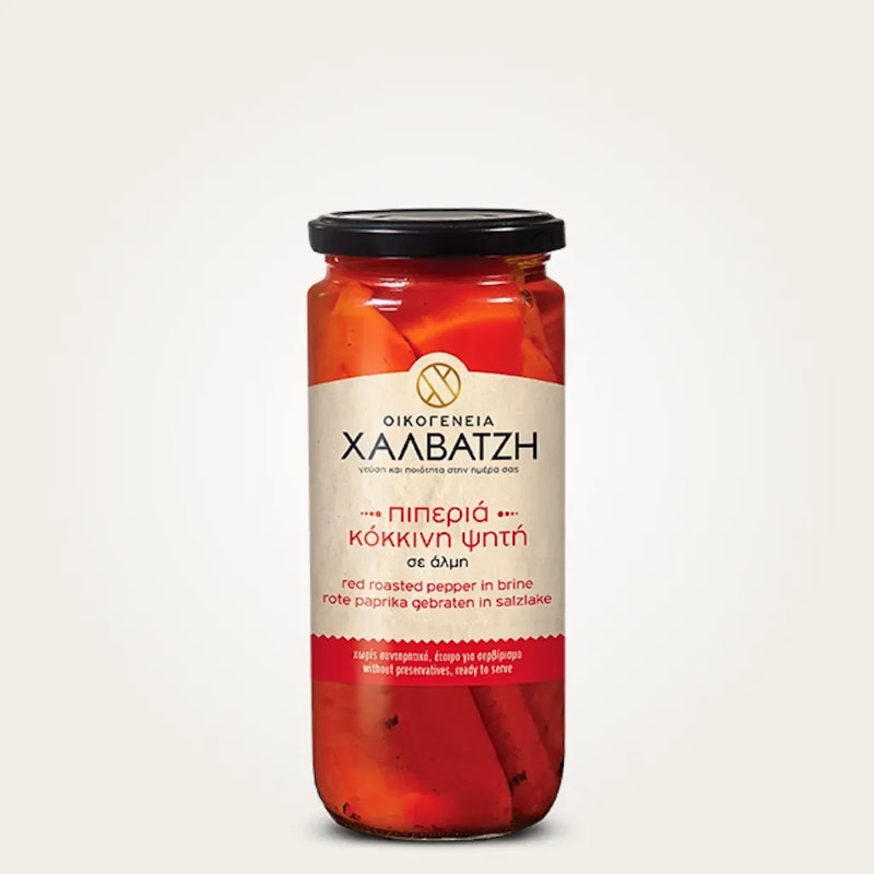 Rote Florina Paprika gebraten und eingelegt 450 g - Halvatzis Makedoniki