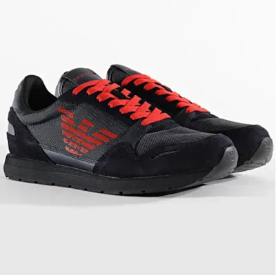 EMPORIO ARMANI - BASKETS HOMME NOIR