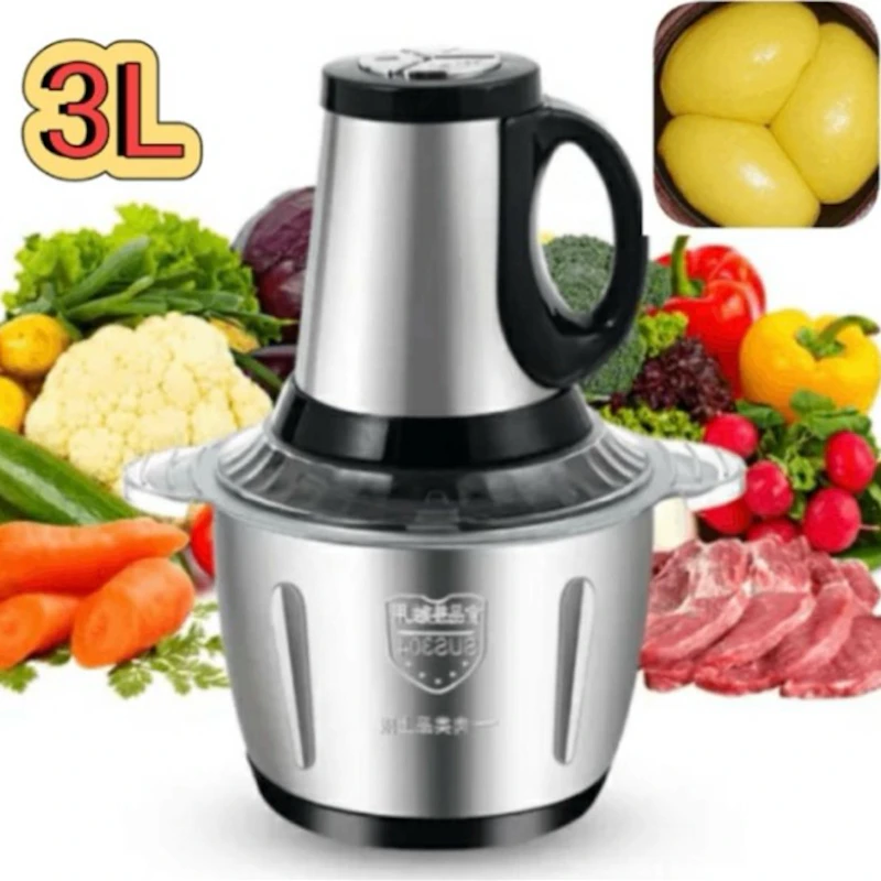 Hachoir Électrique Multifonctions En INOX 3L