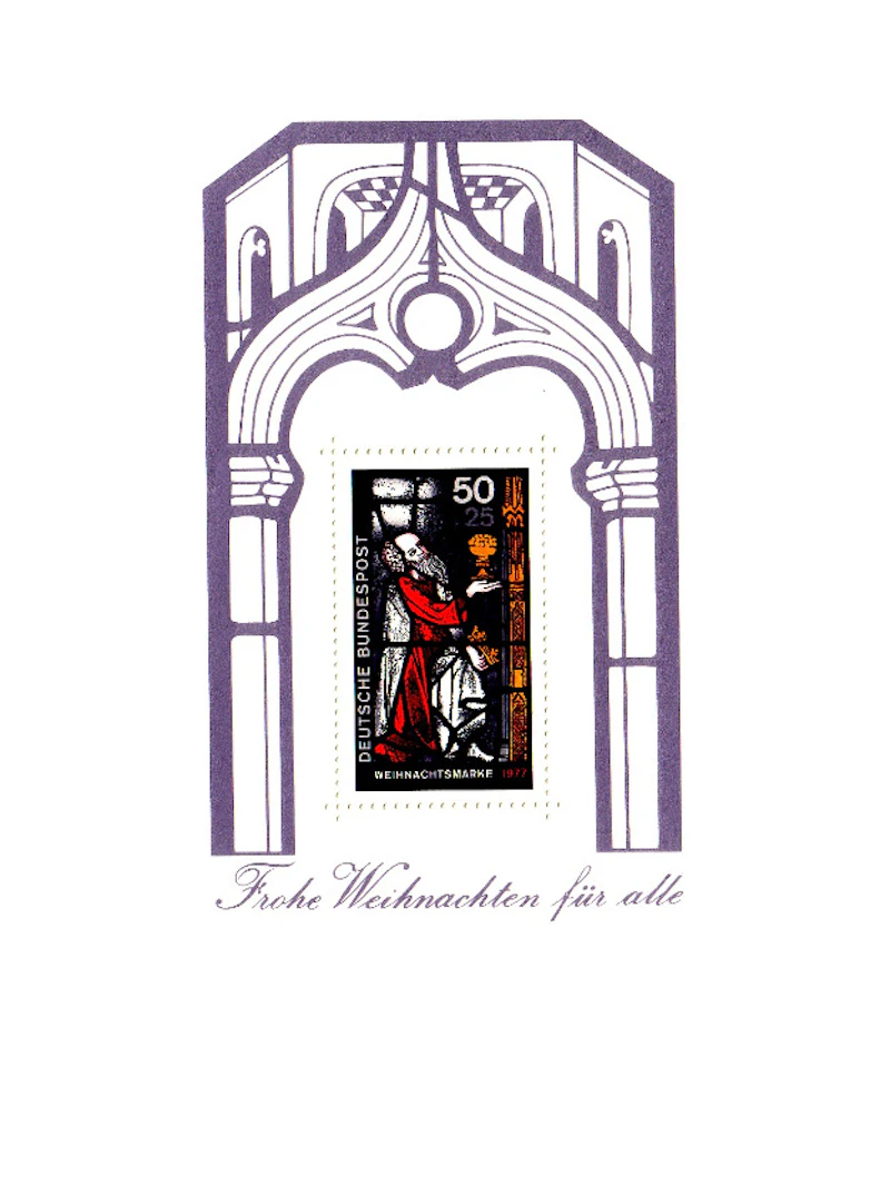 Briefmarken Deutschland Block Nr. 15, "Weihnachten" aus dem Jahr 1977, postfrisch