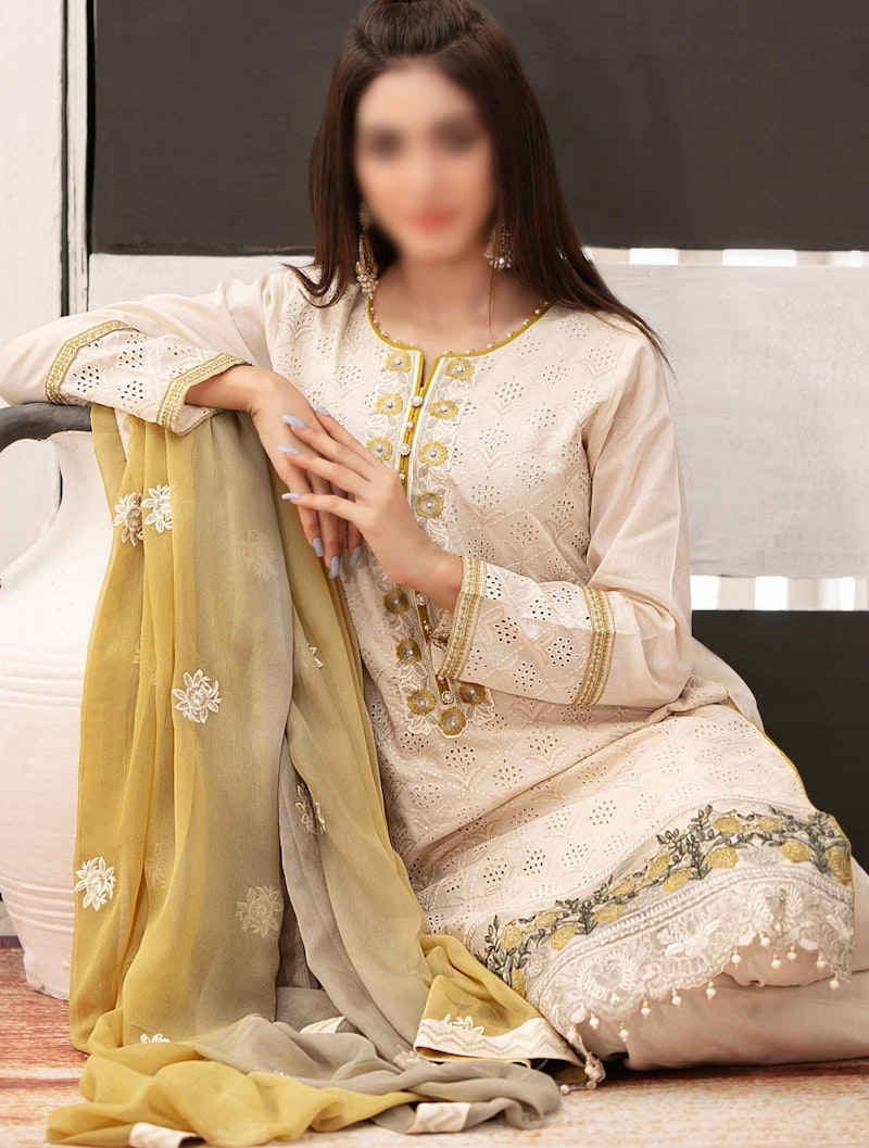 Intermix Chikankari Unstitched Shirt By Tawakkal Fabrics D-8810