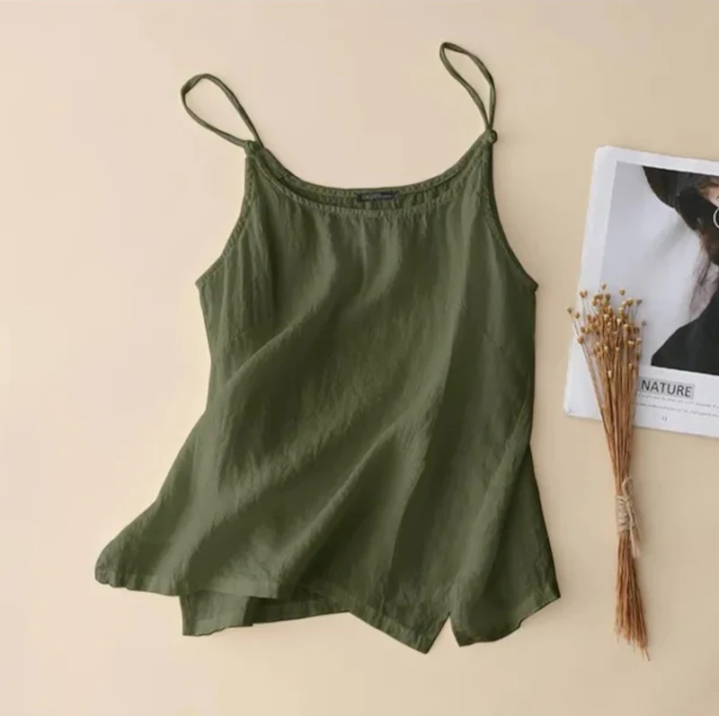 Sleeveless cotton Shirt for women.