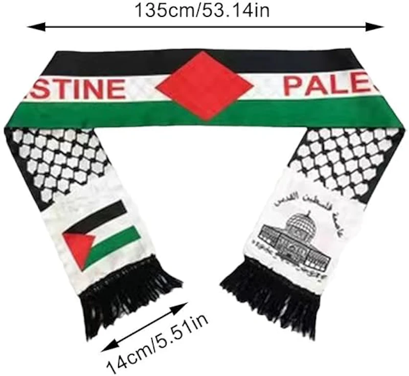 5 pcs Palestinian flag shawl scarf douple sided bandana