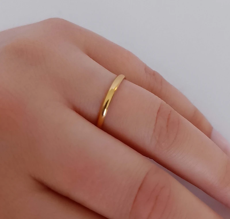 2mm Gold Band