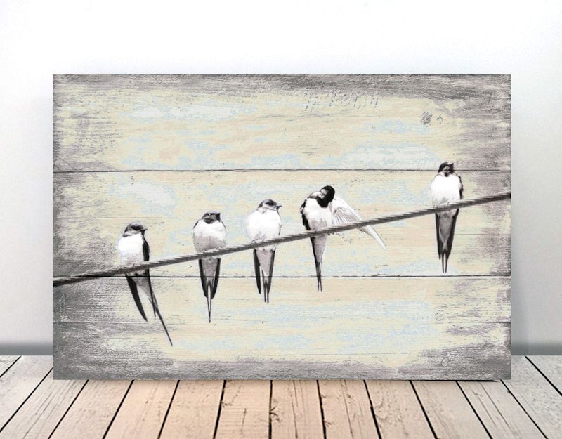 Schwalben - Wanddeko Vögel im Landhausstil, Shabby Chic kaufen