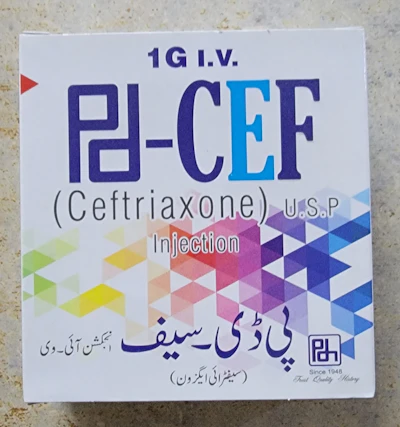 Pd cef 1g inj (Ceftriaxone)