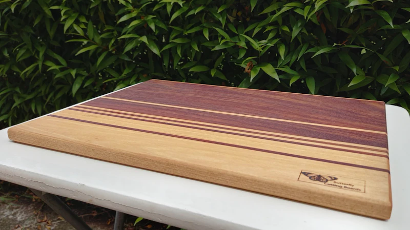 Cutting Board / Cheese Board. Brown and White. 