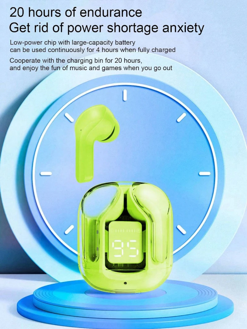 Air31 Earbuds Wireless Crystal Transparent