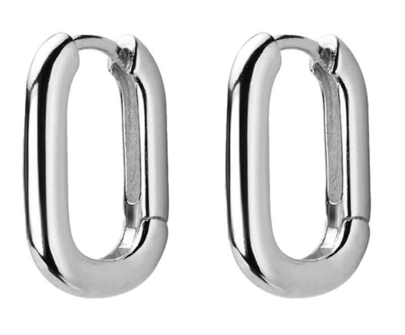 Square Huggies - Sterling Silver