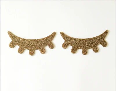 Lala Loves Decor Dreamy Eyes Glitter Gold Acrylic Wall Decor
