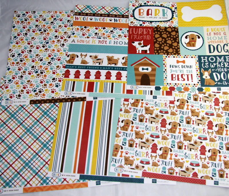 Scrapbook-Set "Bark", Hunde