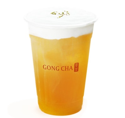 Green tea with milk cap(Gong Cha)