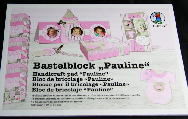 Bastelblock "Pauline", 24x34cm, Baby Girl