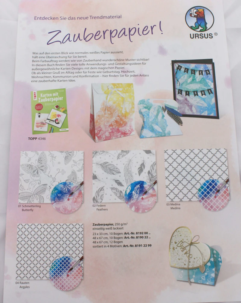 Zauberpapier "Federn", 23 x 33cm