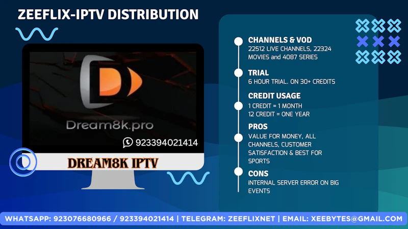 DREAM8K IPTV | DREAM8K IPTV PROVIDER 