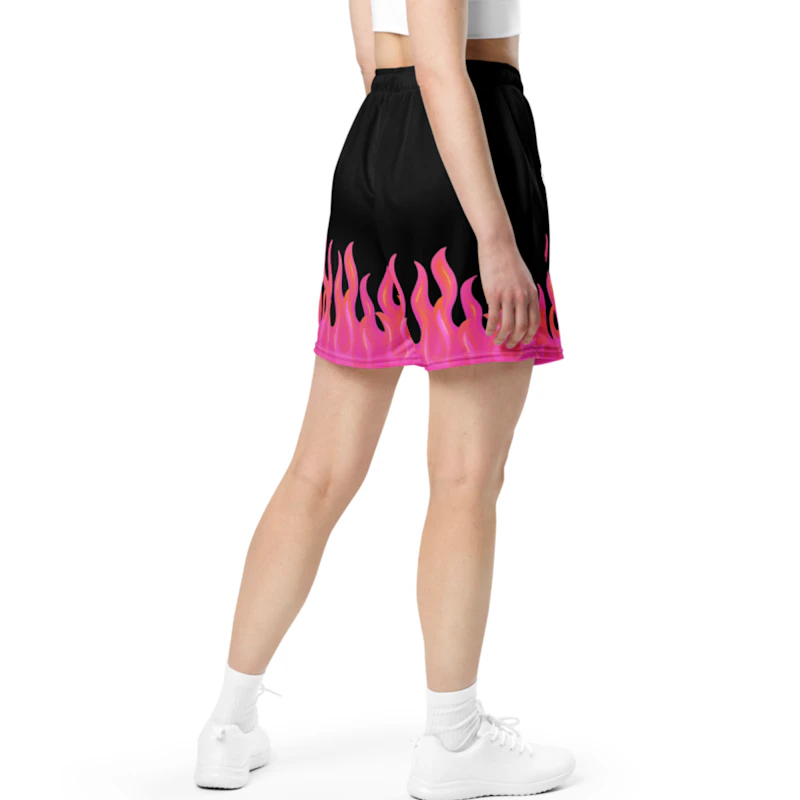 flame mesh shorts