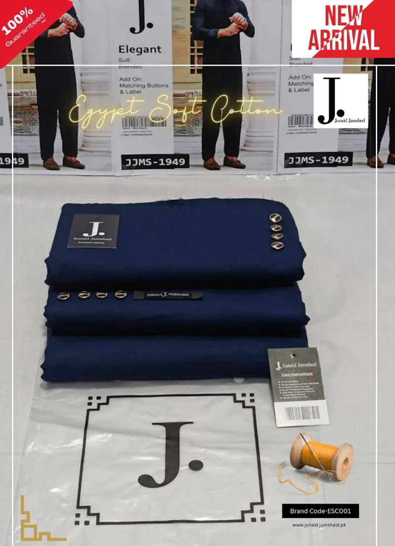 J. Men Soft Cotton Unstitched Suit