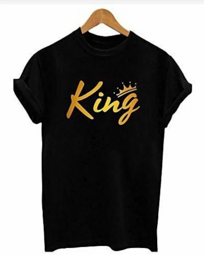 Quality black round neck king t-shirt