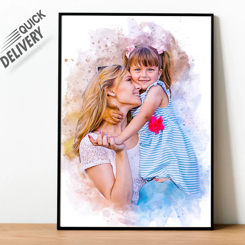Digital Family Portrait from Photo