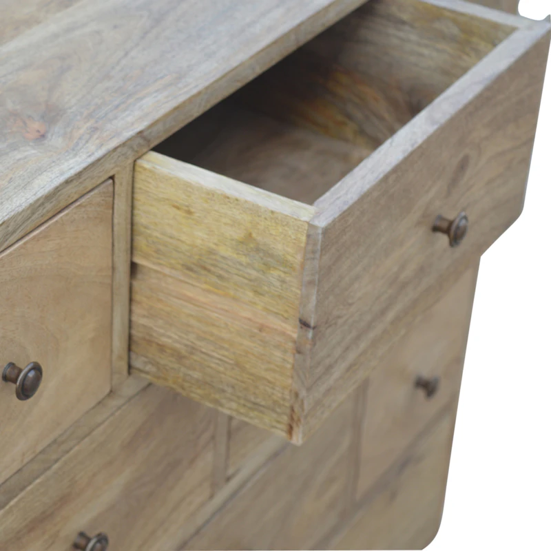 Nordic Style Wood Chest, 9 Multi-Drawers 