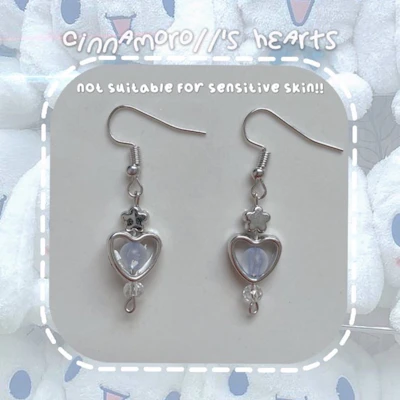 cinnamoroll hearts earring