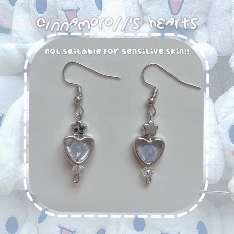 cinnamoroll hearts earring