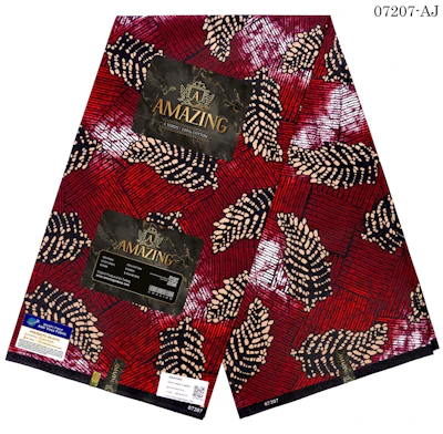 Red leaf pattern Ankara