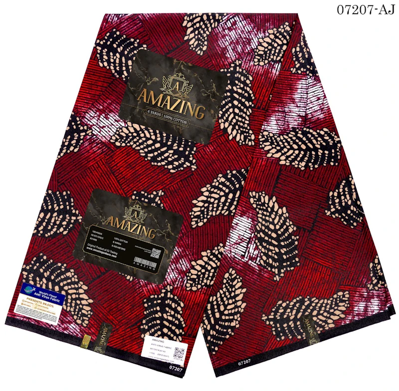 Red leaf pattern Ankara