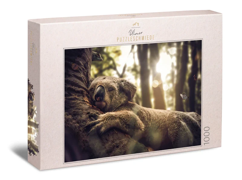 Puzzle 1000 Teile "Der Träumer" - schlafender Koala 