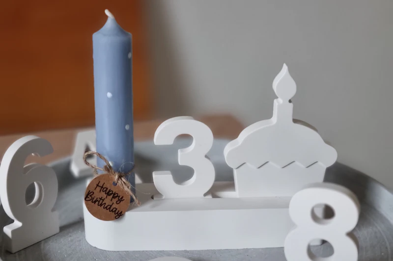 Kerzenständer zum Geburtstag als Set mit 1-9