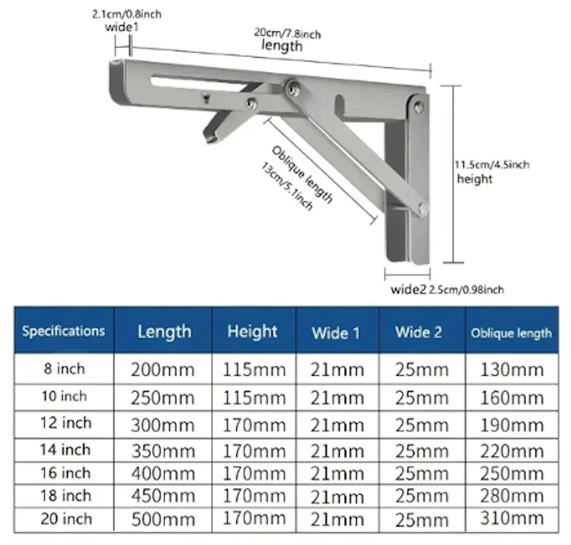 Traingle Folding Angle (8 Inch )