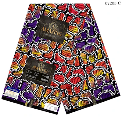 Bead style red yellow Ankara