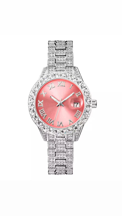 Pink face bling watch (pre order)