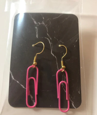 Klammer Ohrringe rosa