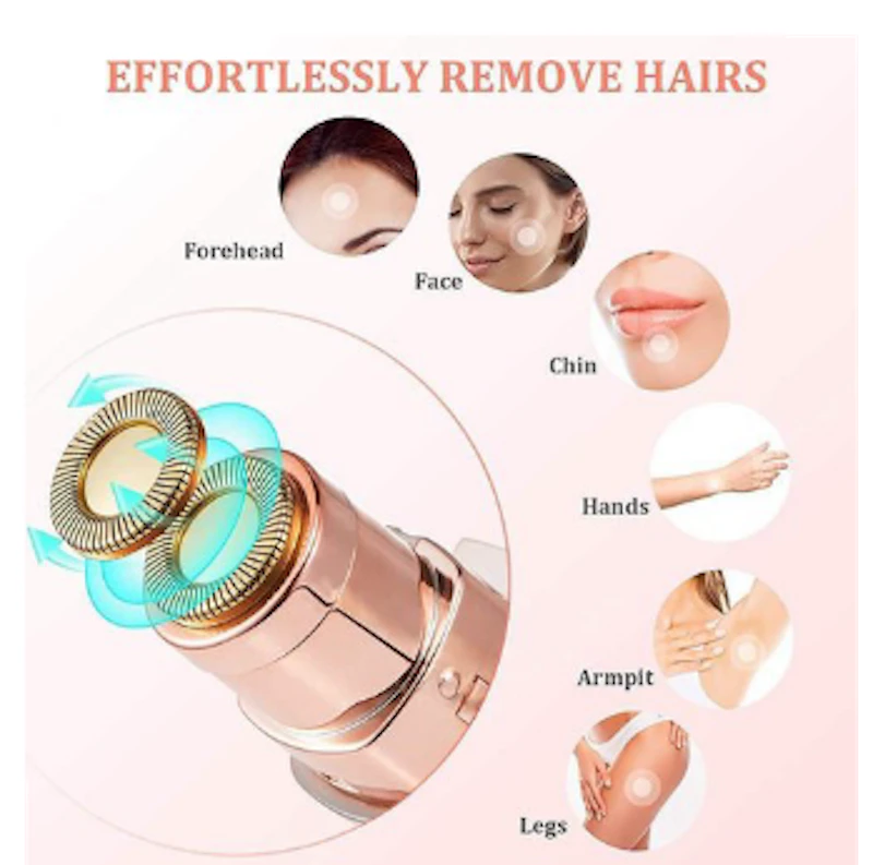 2 In 1 Electric Eyebrow Trimmer Makeup Painless Eye Brow Epilator 