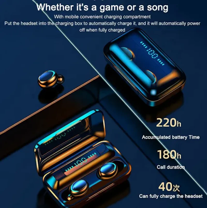 F9 Earbuds Wireless Headphones