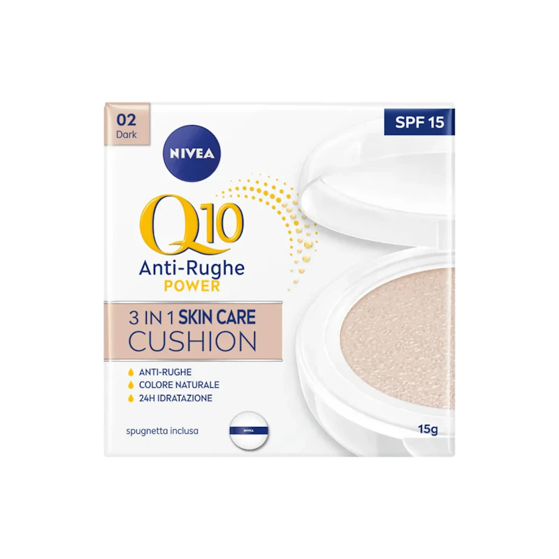 NIVEA Q10 3in1 Cushion – Fondotinta Trattamento Anti-Età SPF15